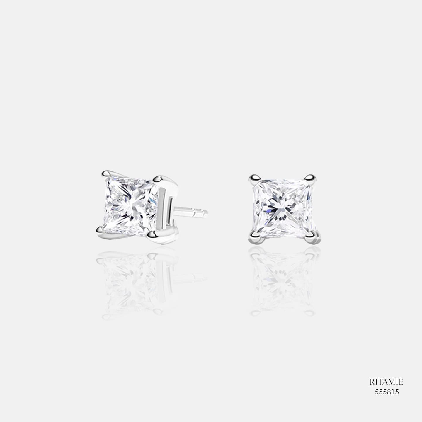 Radiant Princess Lab-Grown Diamond Studs 555815