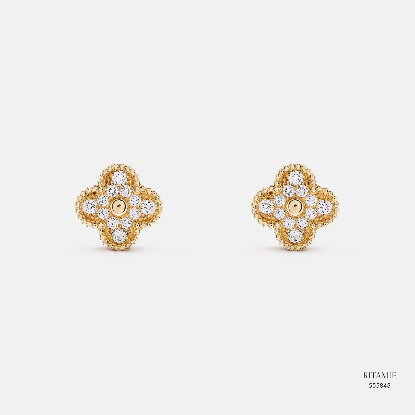 Golden Brilliance Lab-Grown Diamond Earrings 555843