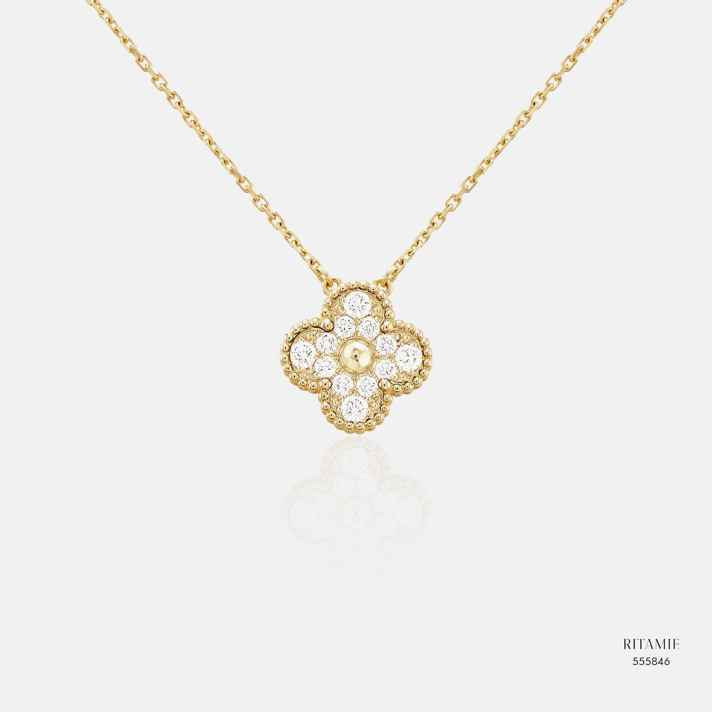 Golden Brilliance Natural Diamond Necklace 555846