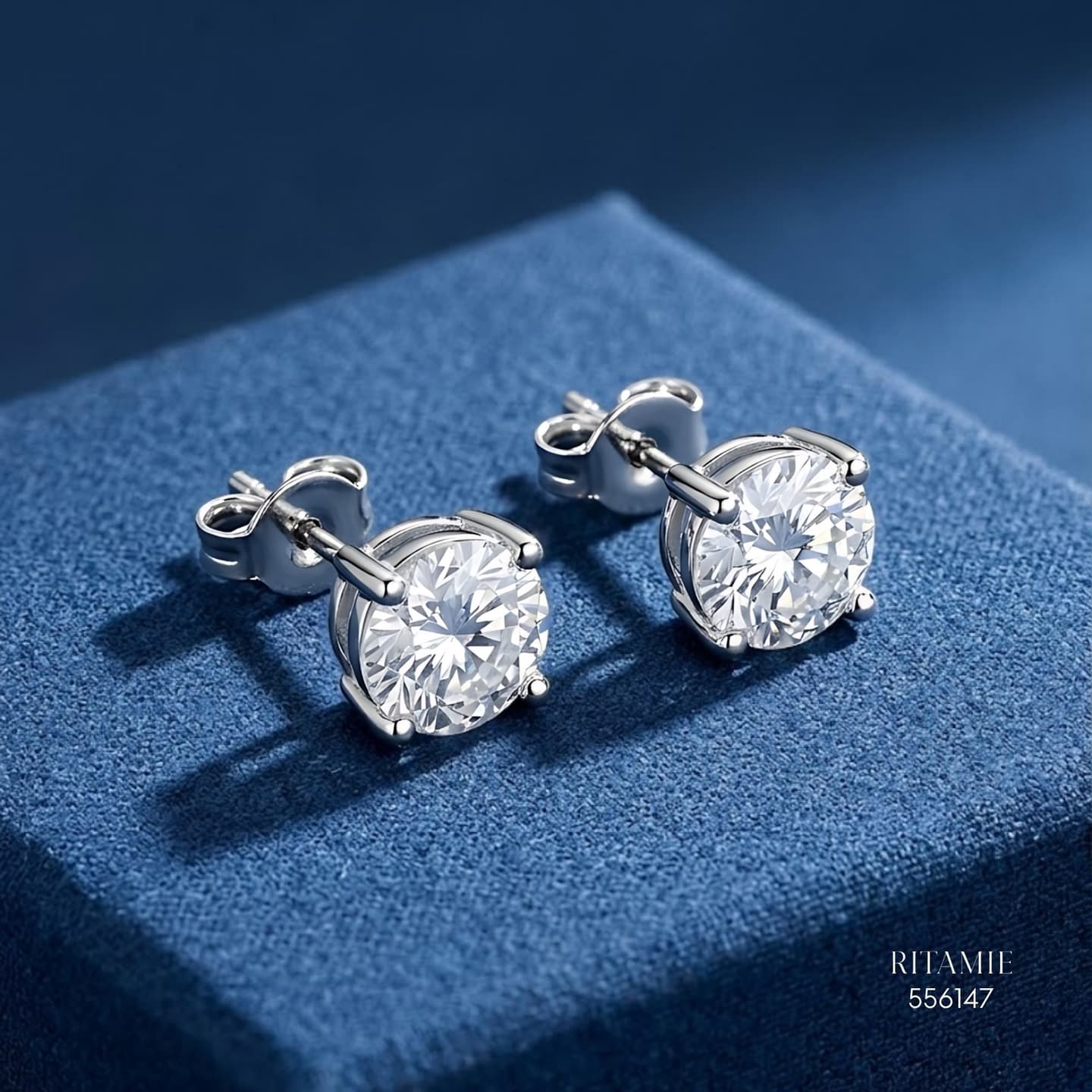 The Pure Radiance Silver Moissanite Studs 556147