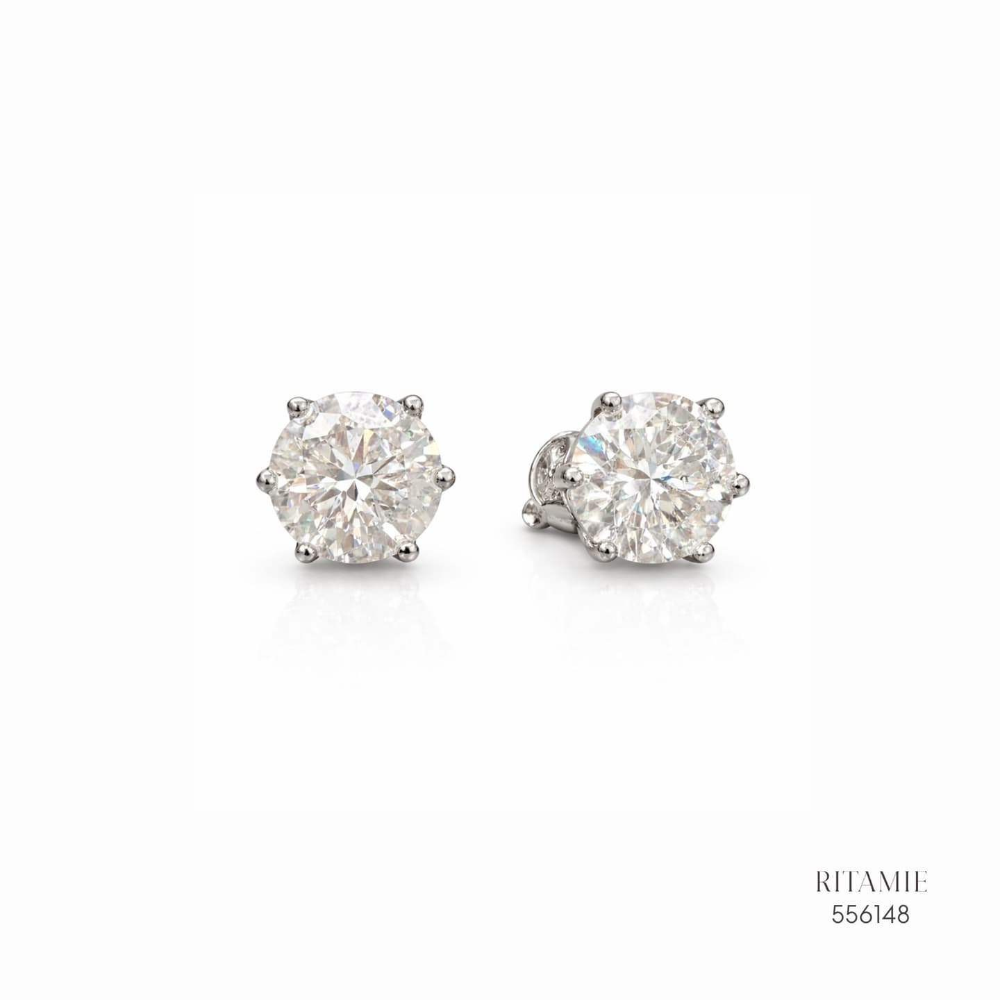 The Pure Radiance Silver Moissanite Studs 556148