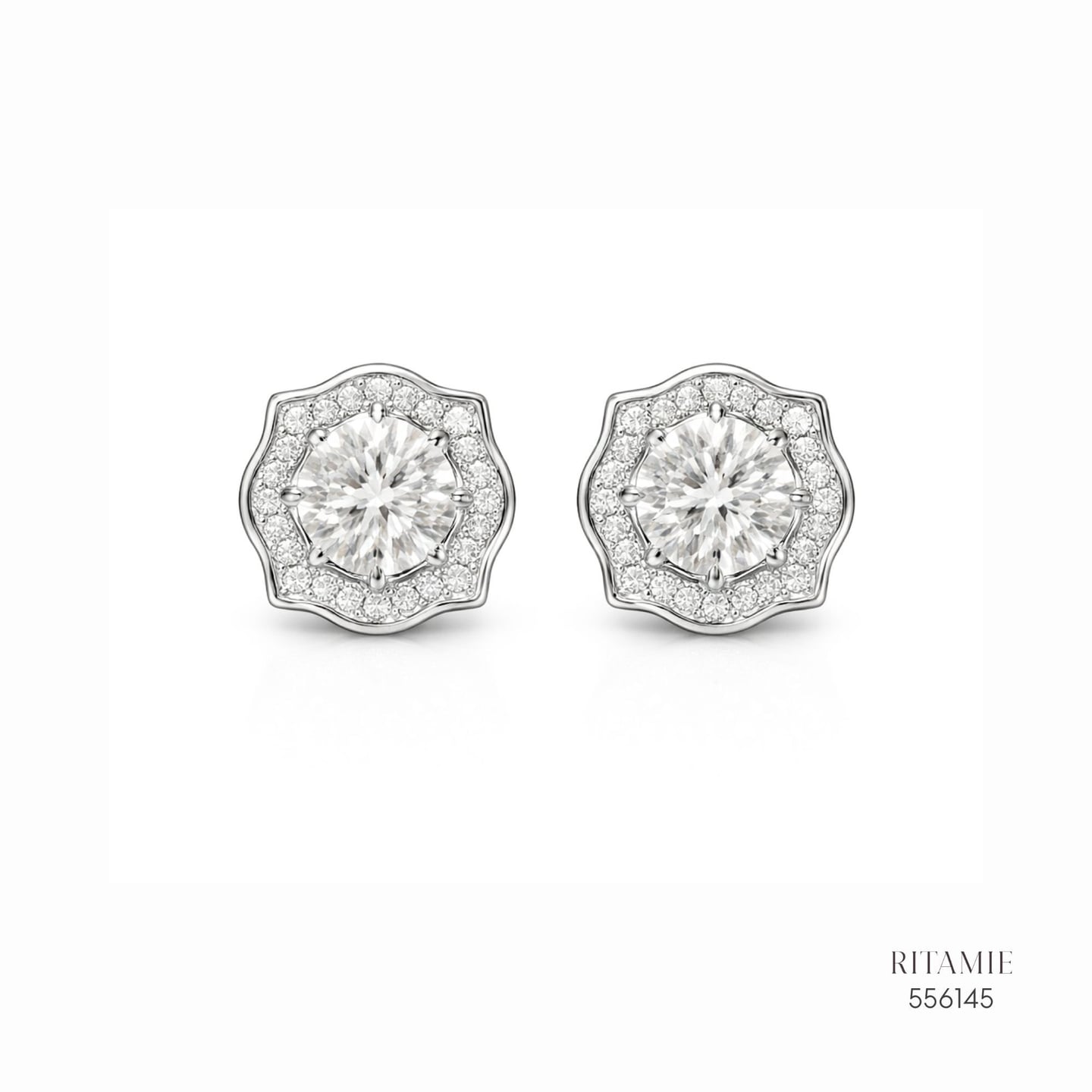 The Belle Radiance Silver Moissanite Studs 556145