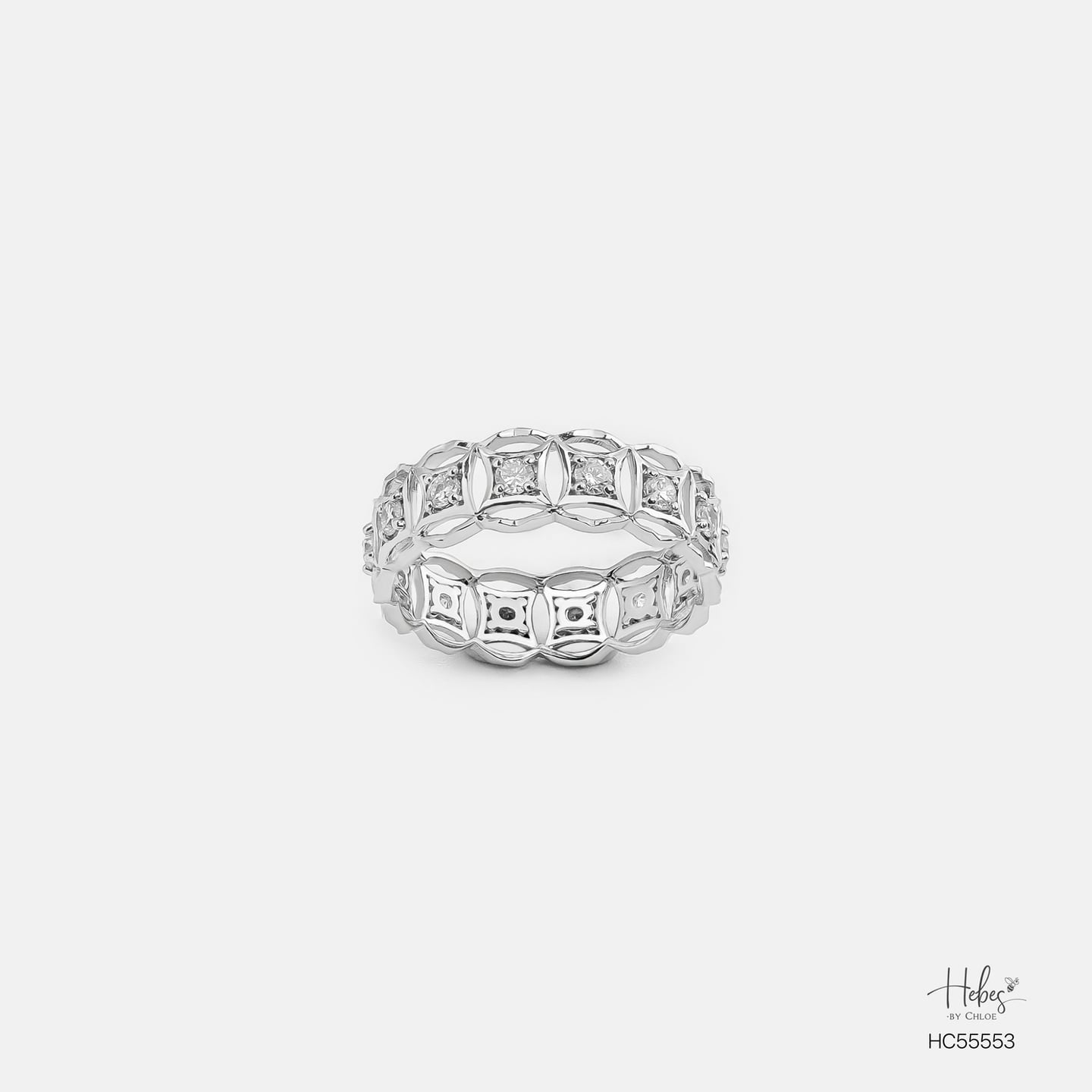 Mossanite Fortune Silver Ring