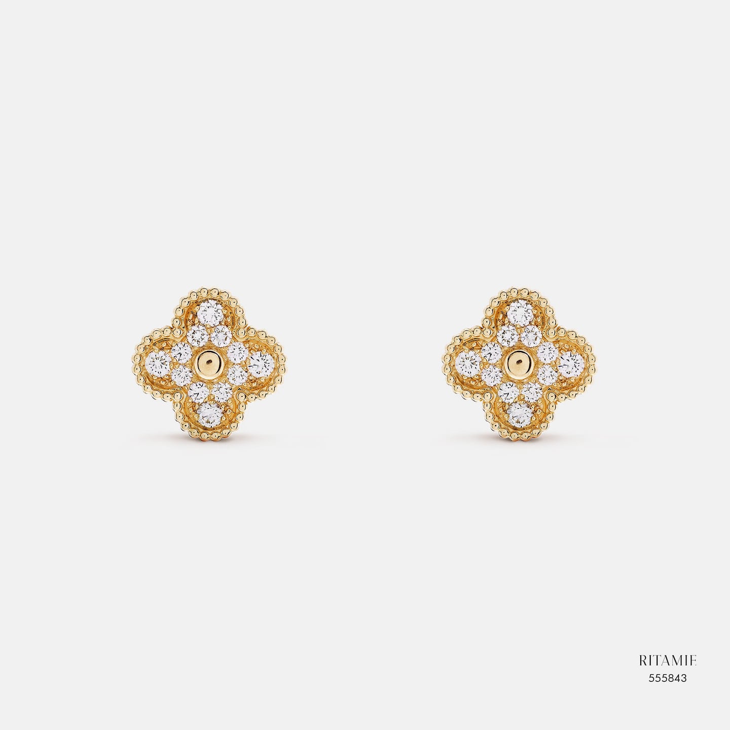 Golden Brilliance Lab-Grown Diamond Earrings 555843