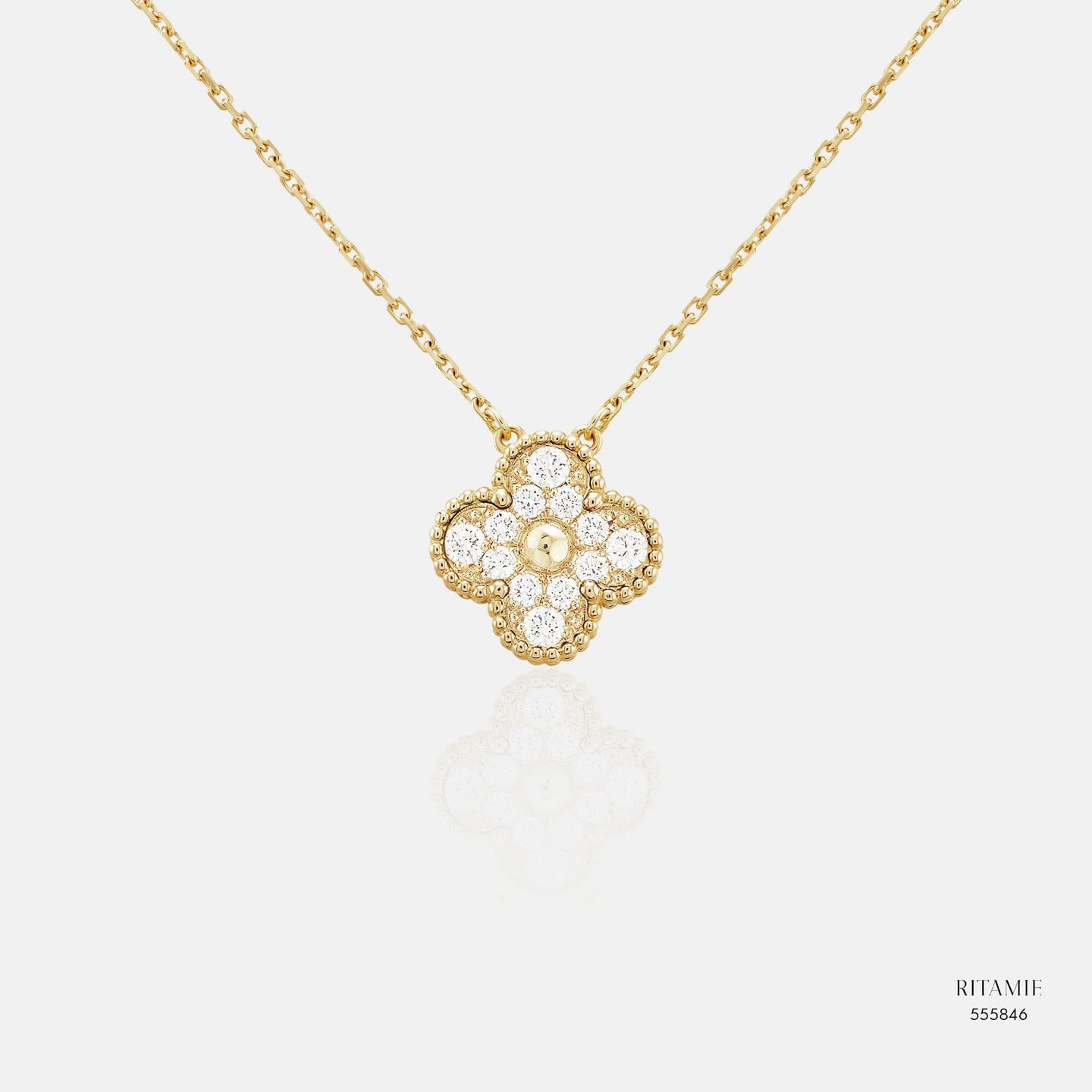 Golden Brilliance Natural Diamond Necklace 555846