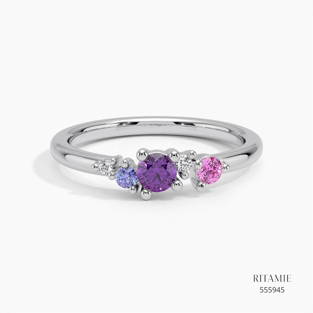 Lilac White Gold Ring 555945