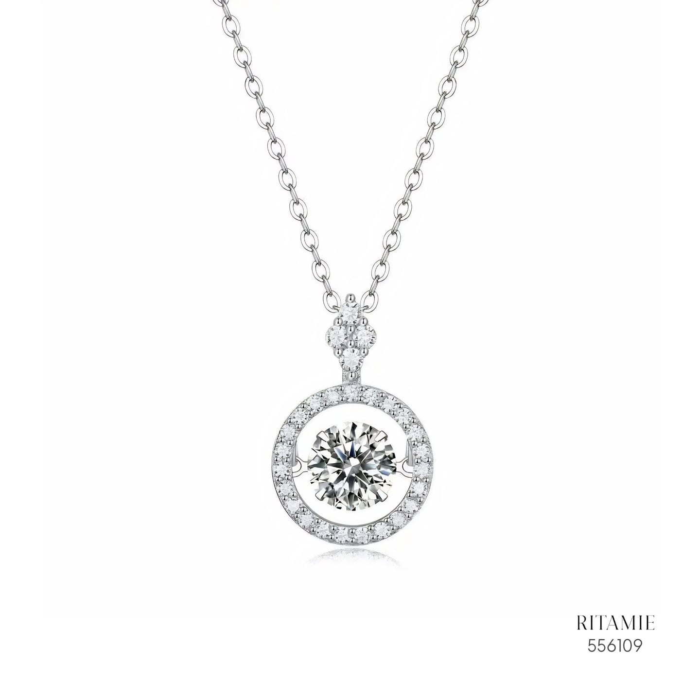 The Luminous Galaxy Silver Moissanite Necklace 556109